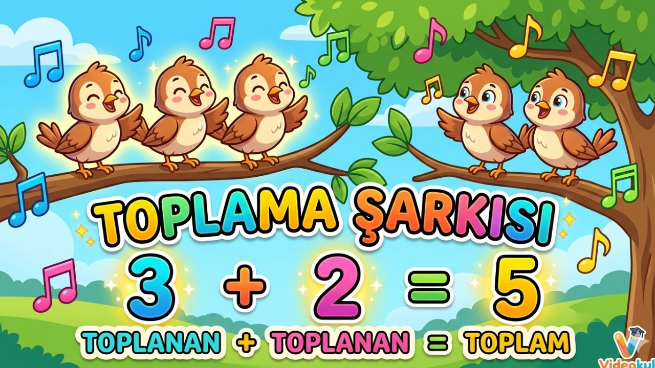 1. Sınıf Toplama İşlemi Şarkısı 🍎 Toplanan Toplanan Toplam | Videokul