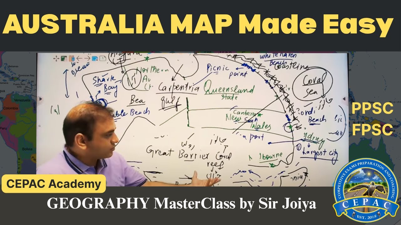 Australia & Oceania Made Easy: PPSC/FPSC Geography| Masterclass by Sir Joiya| CEPAC Academy Multan