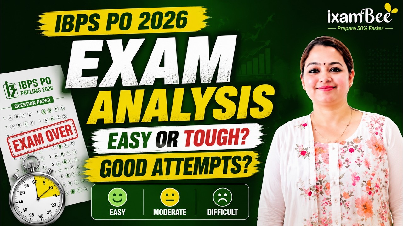IBPS PO Prelims Exam Analysis 2026 | Difficulty Level, Good Attempts & Complete Exam Review