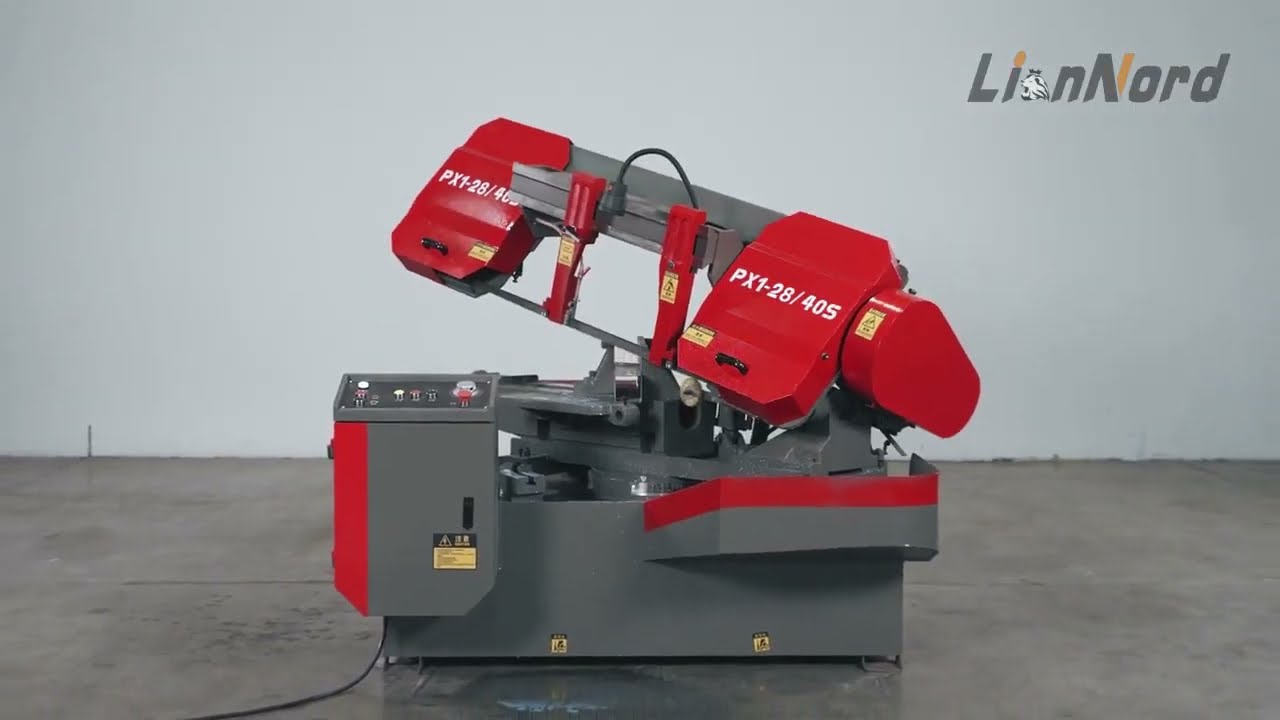 Angle cutting band saw machine for metal cutting