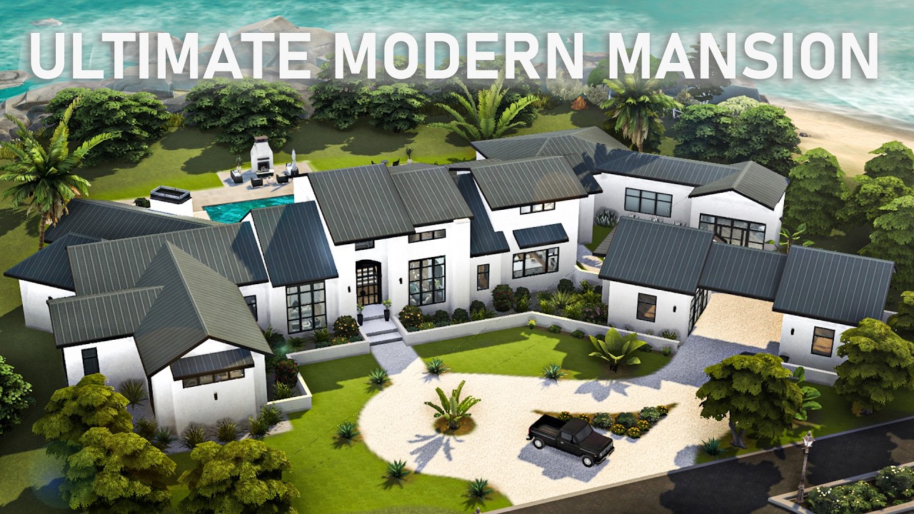 Ultimate Modern Family Mansion | Sims 4 Speed Build + Full Tour | NO CC