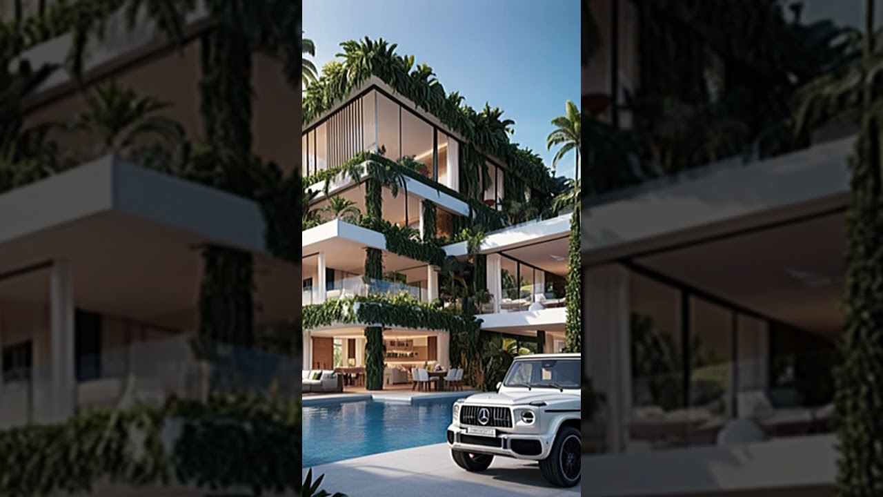 Tropical Jungle Luxury Mansion 🤩🌺   #LuxuryMansion #ModernLuxury #LuxeFusionNetwork
