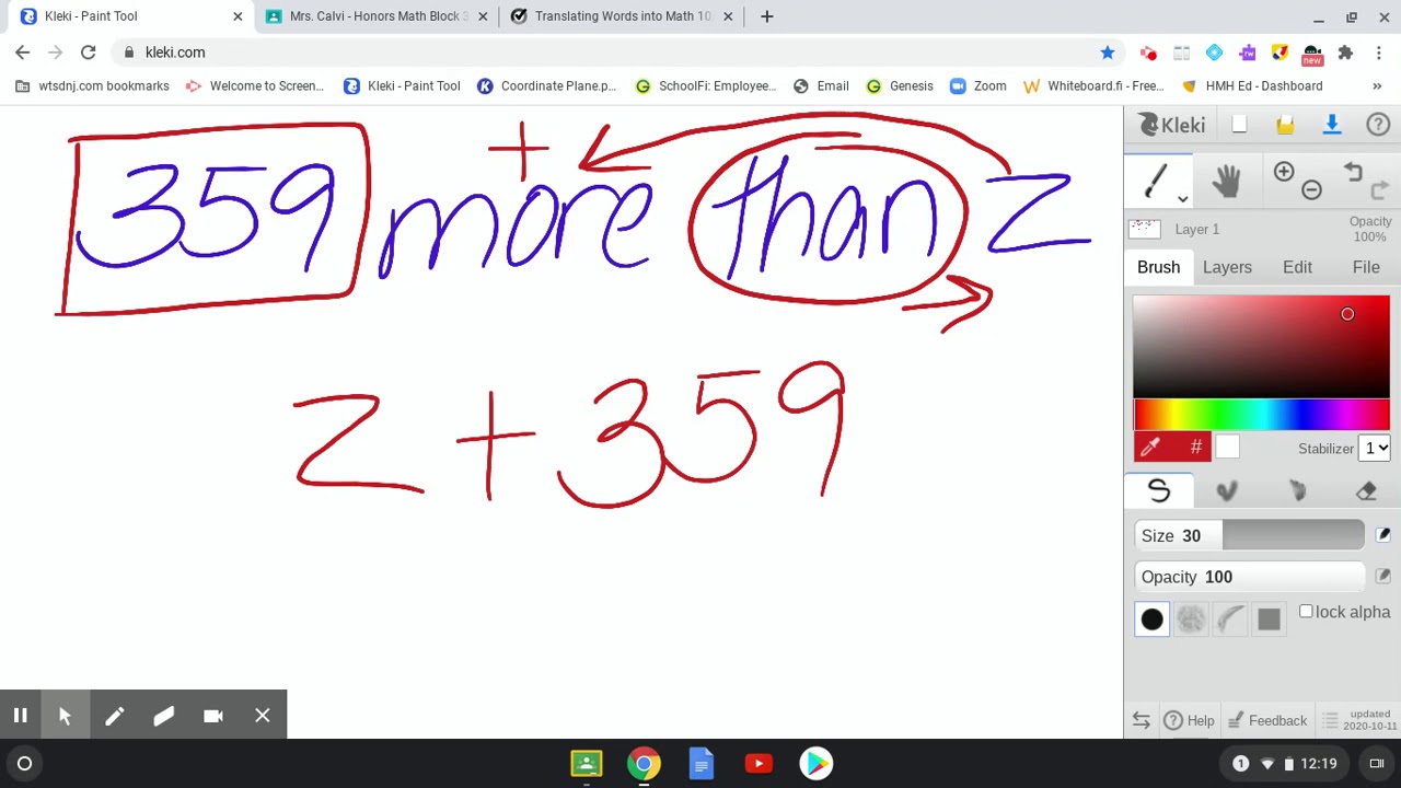 Translating Words into Math
