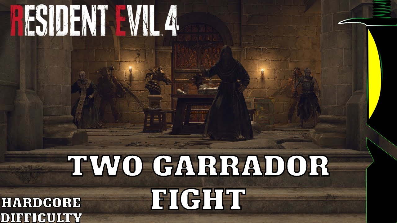 Resident Evil 4 Remake PC - Two GARRADOR Fight Hardcore Difficulty