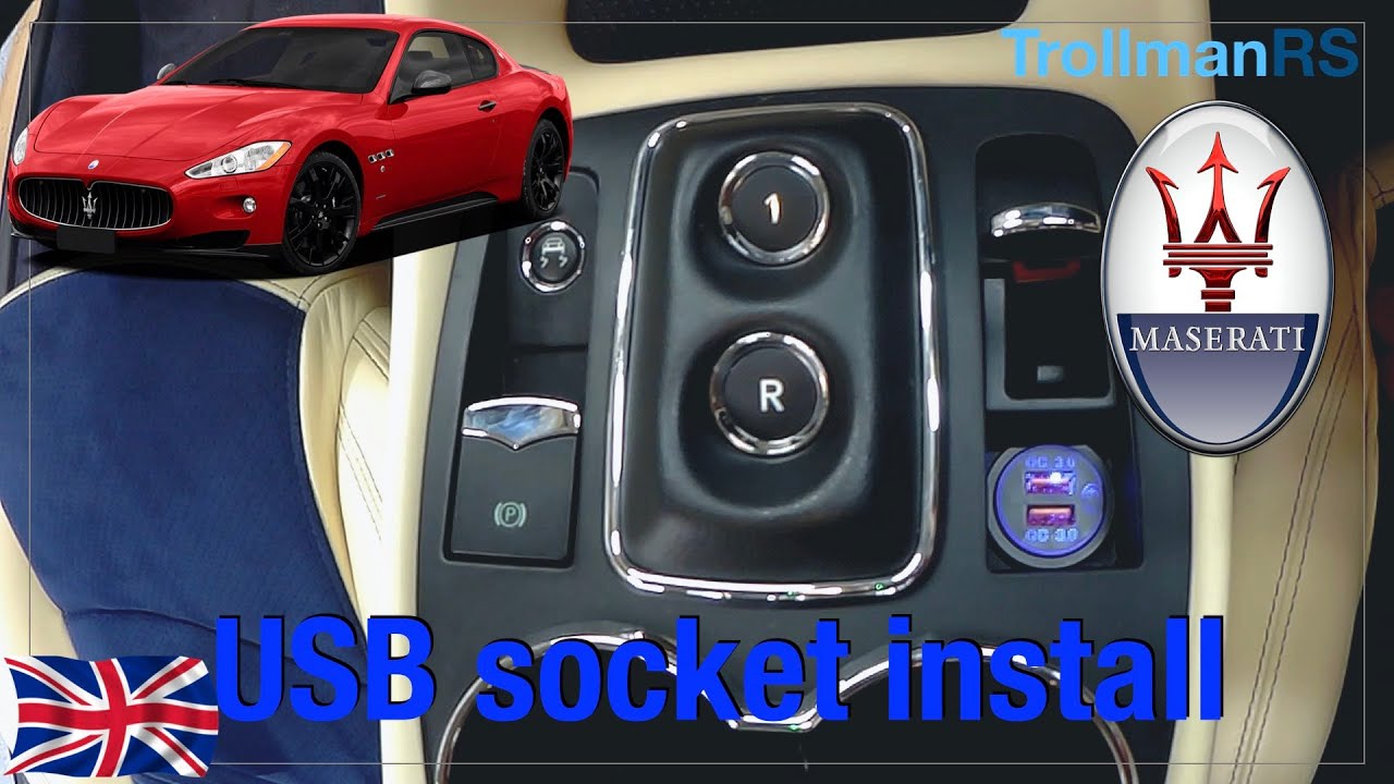 Maserati GranTurismo USB socket install - remove that useless cigarette socket on my MC Shift.