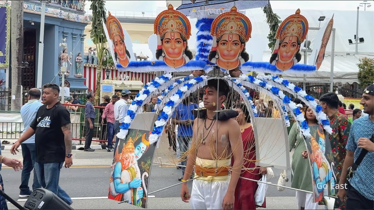 [4K] Thaipusam Singapore 2025 -4km Walk with God, the Preparations and Dismantling of Kavadis
