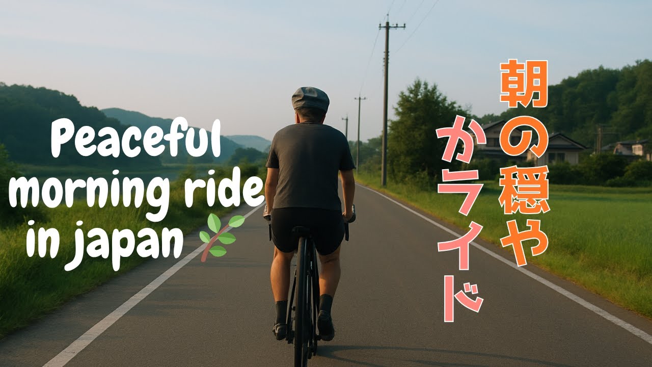 ☀️ Peaceful morning ride through Japan &mdash; no words, no rush, just the sound of life.