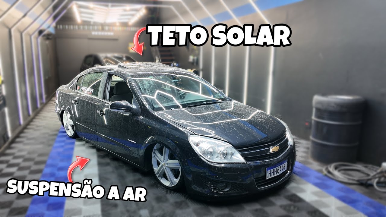 ELE MONTOU TETO SOLAR NO VECTRA REBAIXADO COM SUSPENSÃO A AR E ARO 18