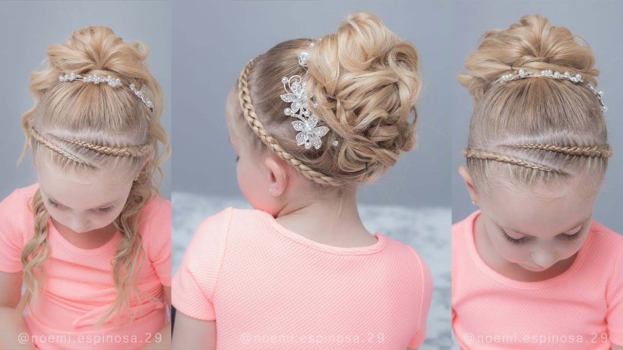 2 PEINADOS ELEGANTES Y FACILES PARA NIÑAS/PEINADO PRIMERA COMUNION /QUINCEAÑERA/BODA