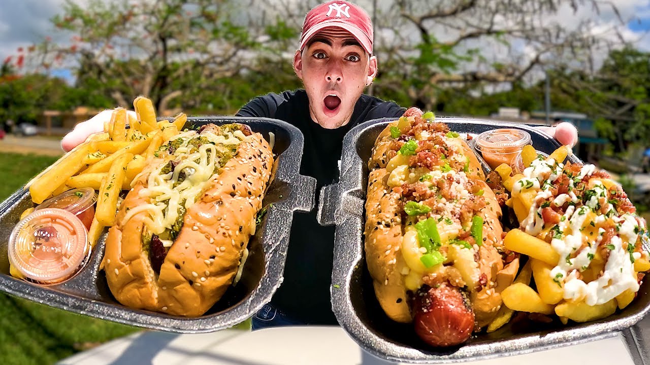 Unos Hot Dogs EXÓTICOS Que Tienes Que Probar En Puerto Rico!