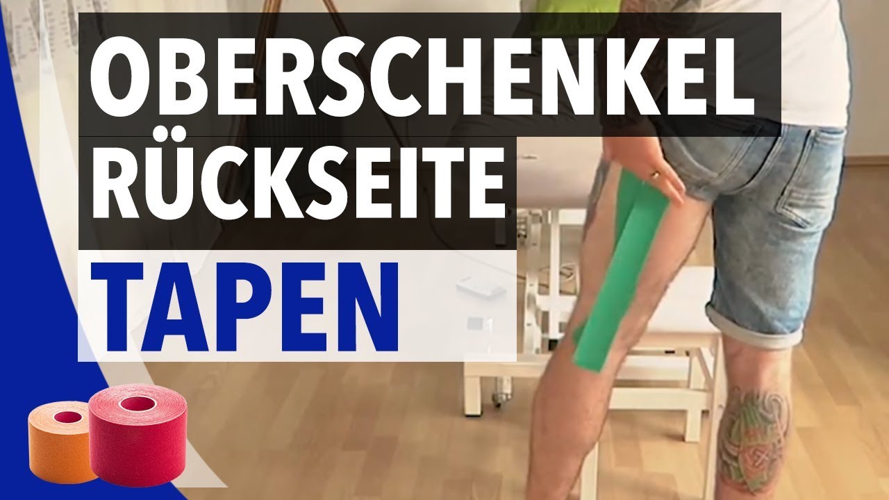 Oberschenkelrückseite Tapen Anleitung - Kinesiology Taping für Oberschenkel