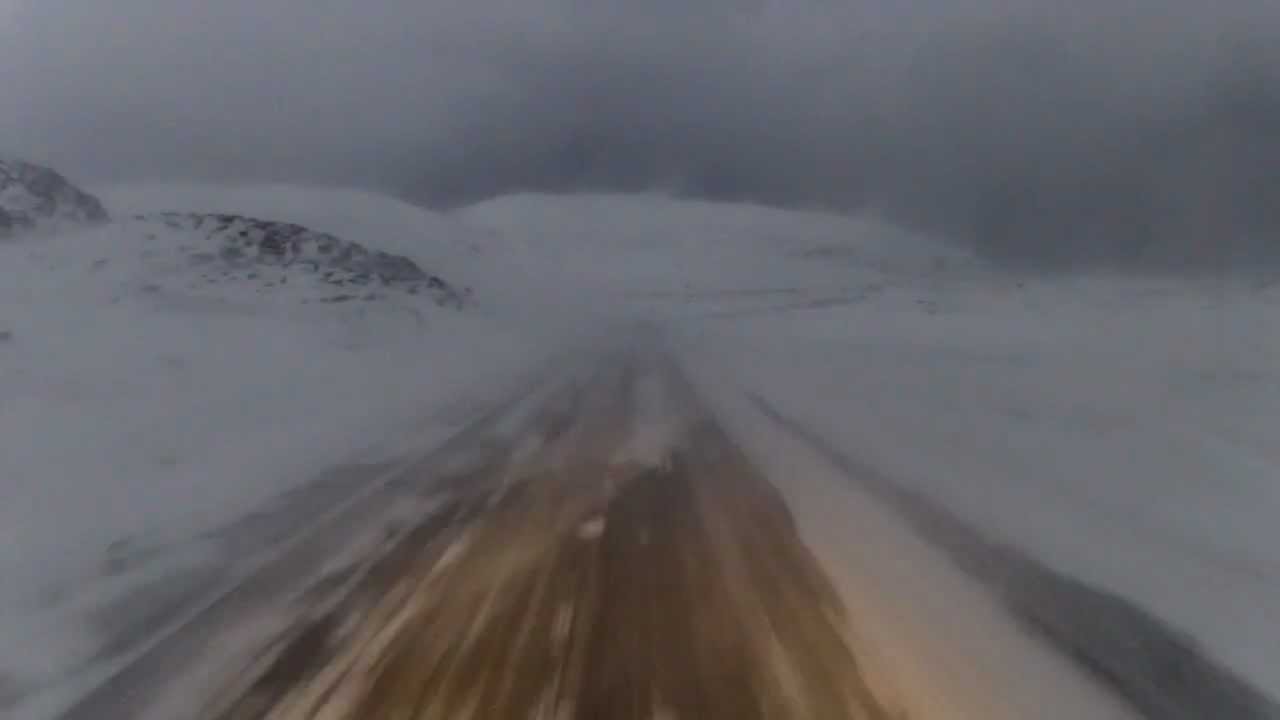 Bus route 3 from Hammerfest to Forsøl (22.01.2013) [HD]