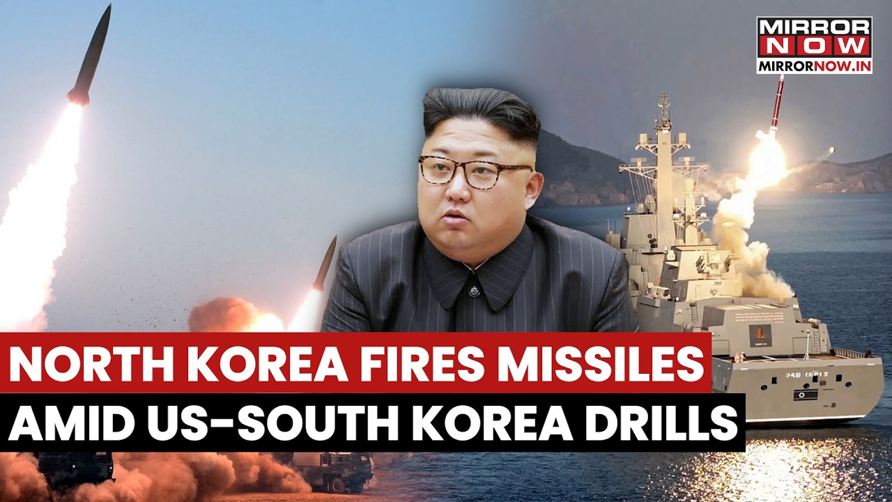 North Korea Fires 10 Missiles Into Sea As US And South Korea Conduct Major Military Drills