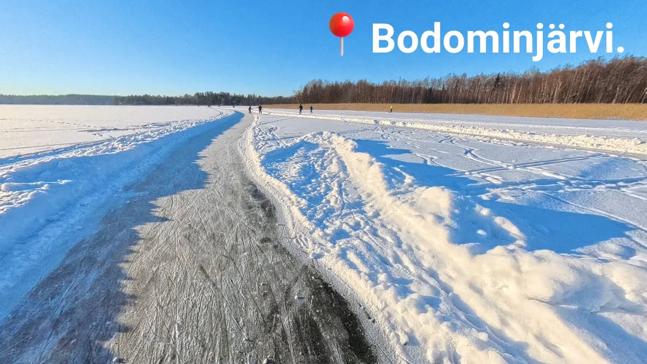 Nordic Skating at Bodominjärvi | 8km Winter Ice Track in Finland 🇫🇮