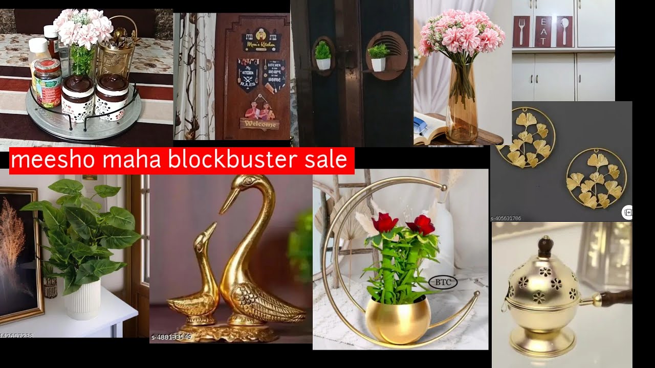 Meesho Home Decor Haul । Meesho Artificial Plant, Flowers, ,Dhupdani, Wall Decor,Tray, showpiece ।