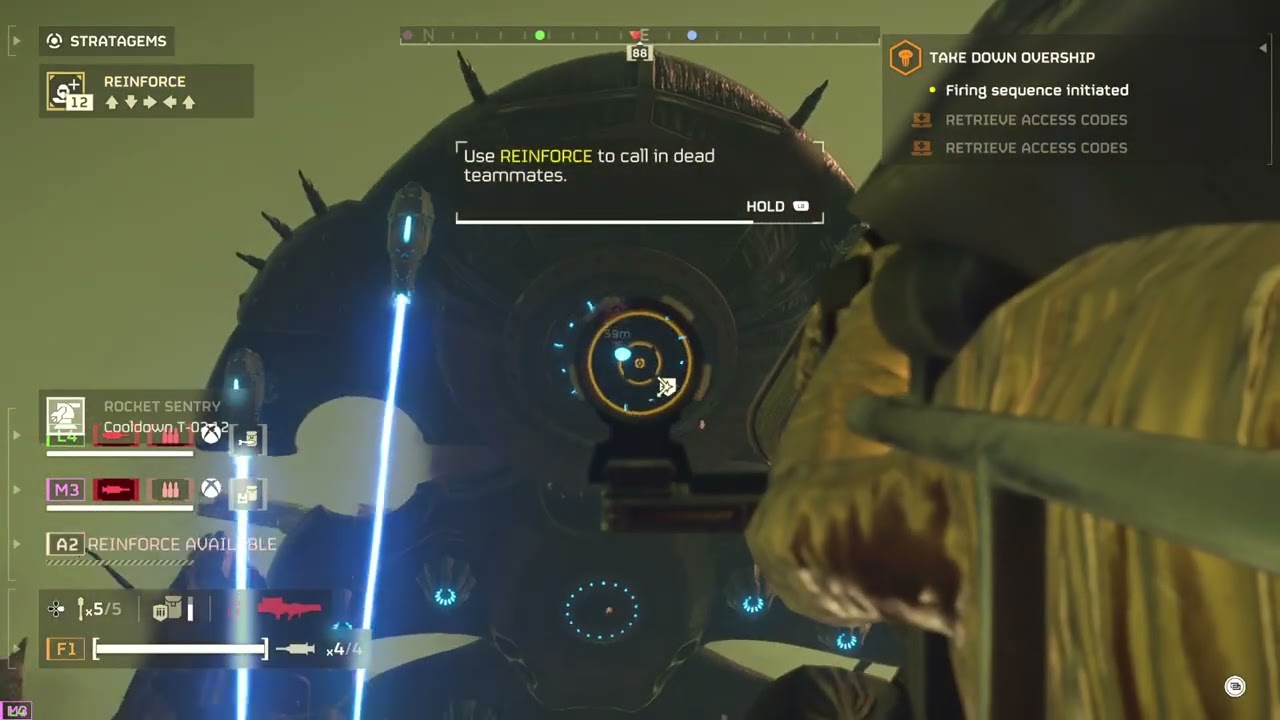 Dodging a falling leviathan in Helldivers 2