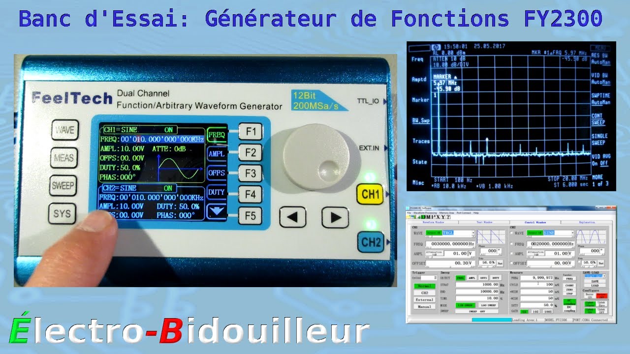 EB_#154 Banc d'Essai: Générateur de Fonctions Arbitraire FeelTech FY2300