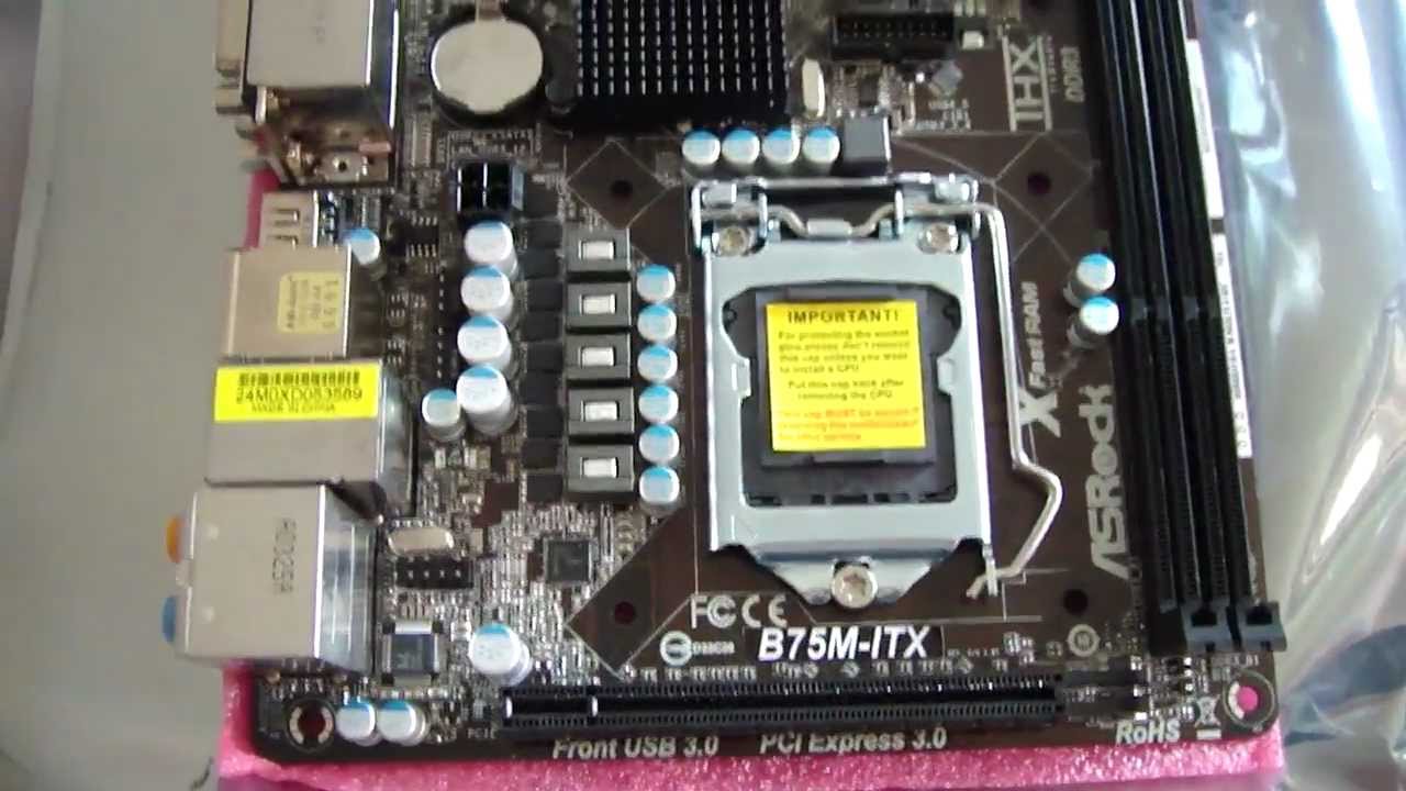 ASRock B75M-ITX unboxing
