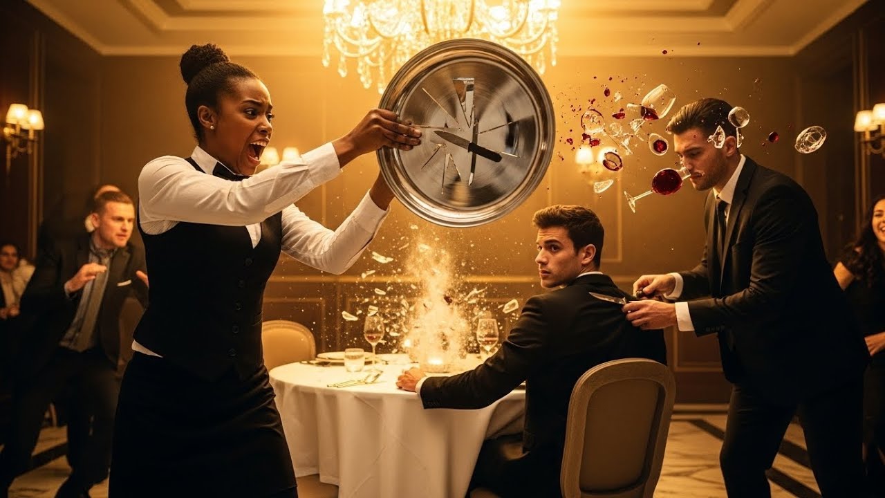 Black Waitress Tosses a Tray to Save the Mafia Boss — “The Man Behind You Isn’t Your Guard.”