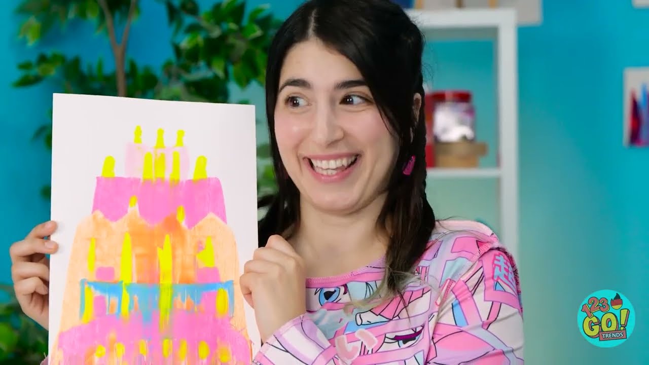 KUNST-TRICKS UND ZEICHEN-TIPPS 🎒🎨 Pappkarton-Challenge 📦 Wie man ein 1+-Schüler wird von 123GO