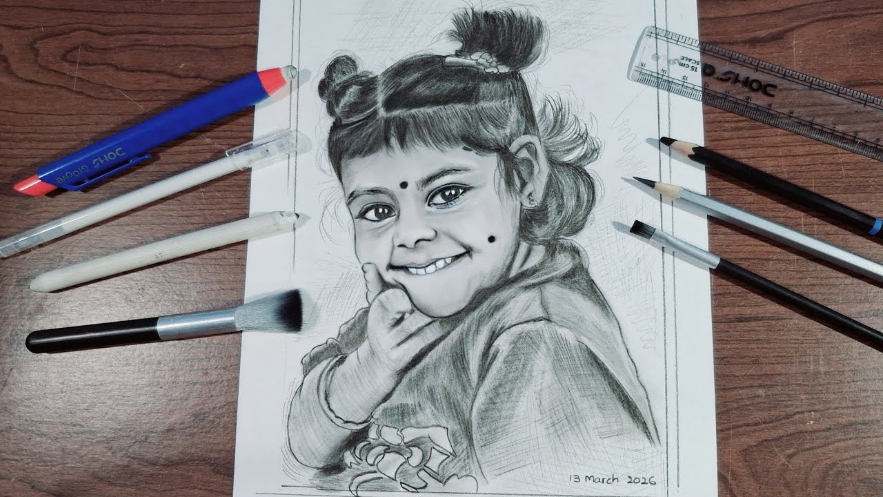 Pencil Drawing Portrait 🫢 | Time Lapse ⏲️ 