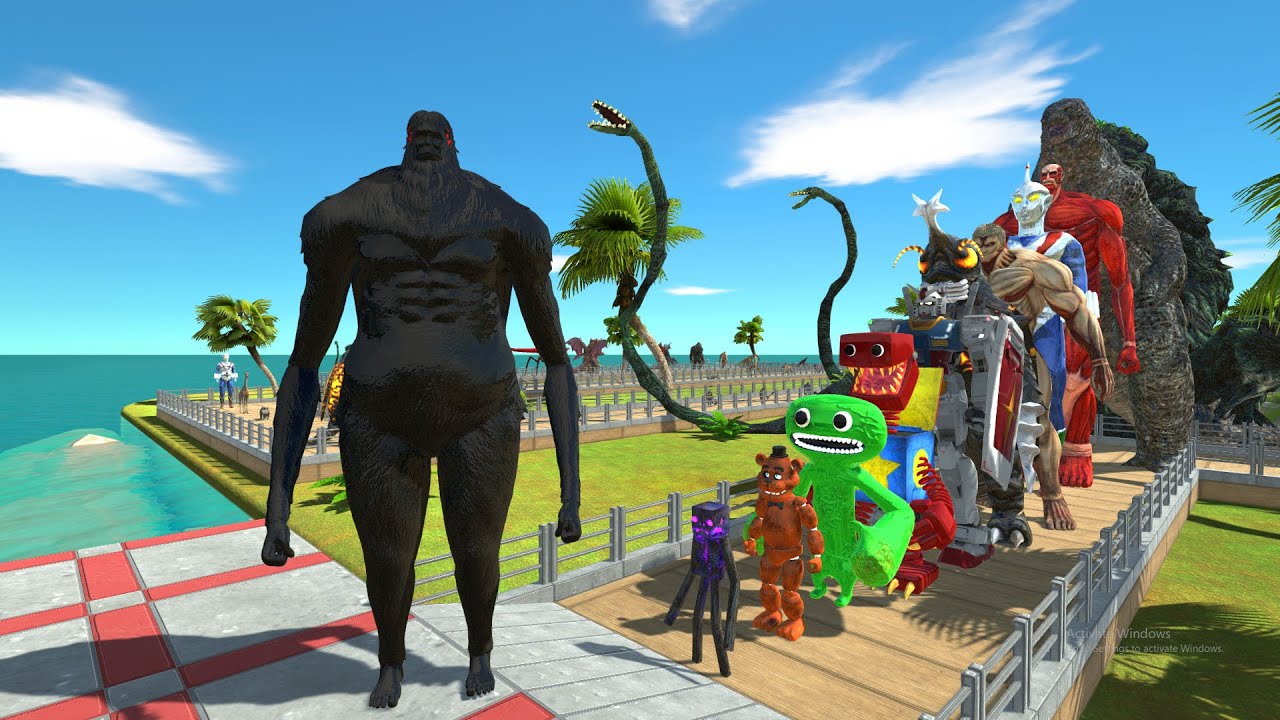 Titan Beast Black vs Armored Titan OASIS DEATH RUN - Animal Revolt Battle Simulator