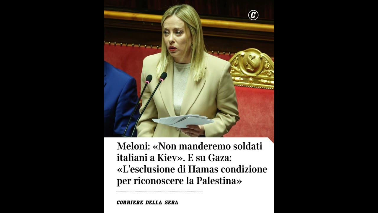 Meloni: &laquo;Non manderemo soldati italiani a Kiev&raquo; #shorts #news