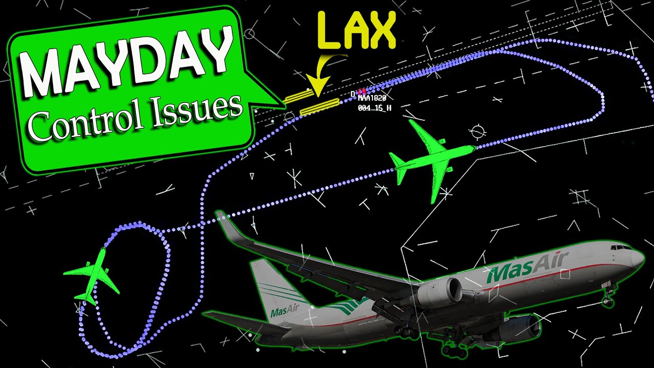 MasAir B767 has FLIGHT CONTROL ISSUES landing at LAX | Emergency Declared