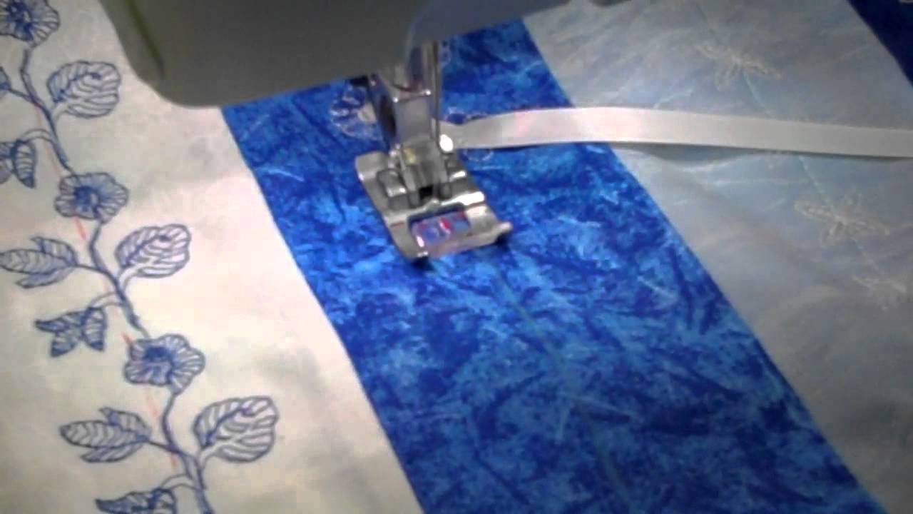 Creating ribbon stitches on PFAFF Creative Sensation Pro on a sampler