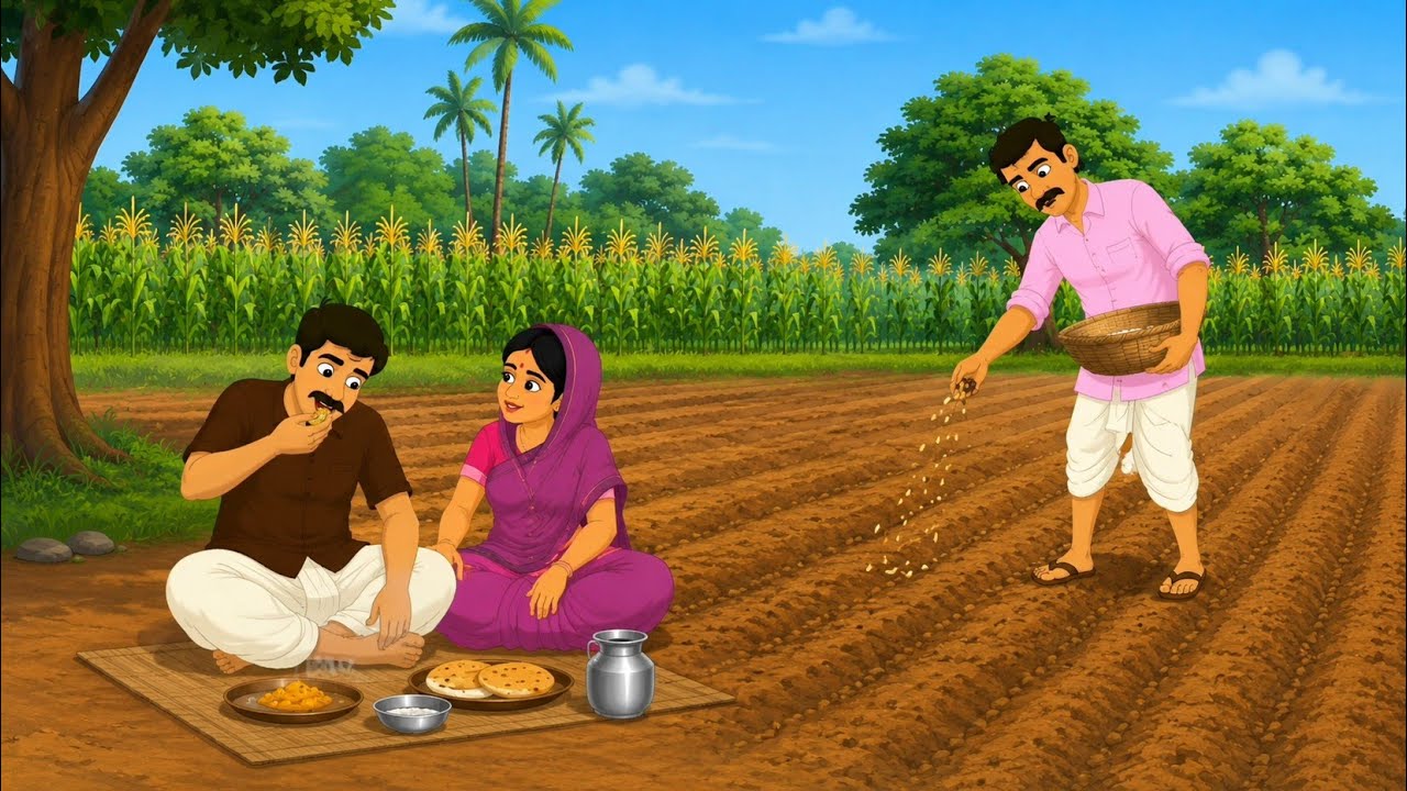 लालची भाई का बंटवारा और मेहनती भाई की किस्मत | Hindi kahani | Cartoon Story | Animated Moral Stories