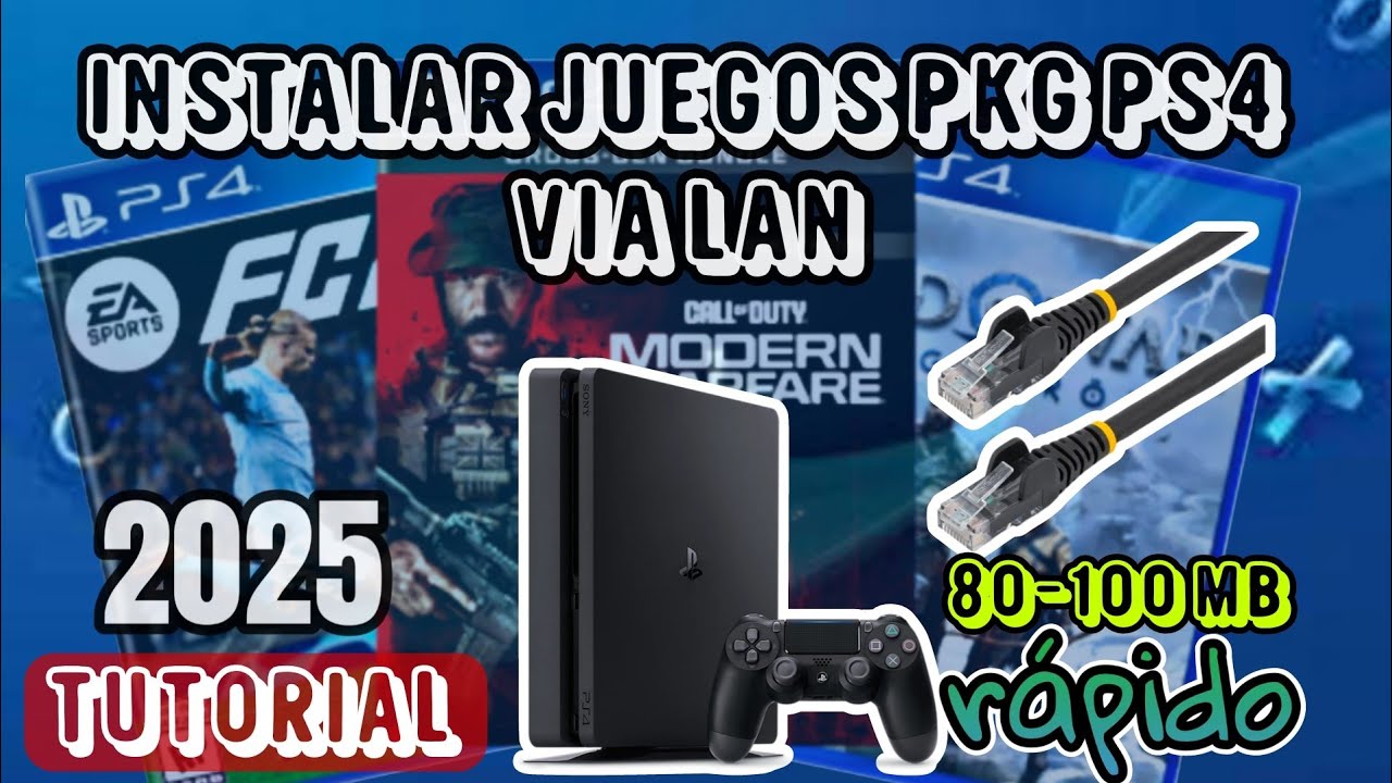 ¡PKGs EN SEGUNDOS! TRANSFIERE JUEGOS POR LAN A TU PS4 - FÁCIL, OFFLINE 2025🔌