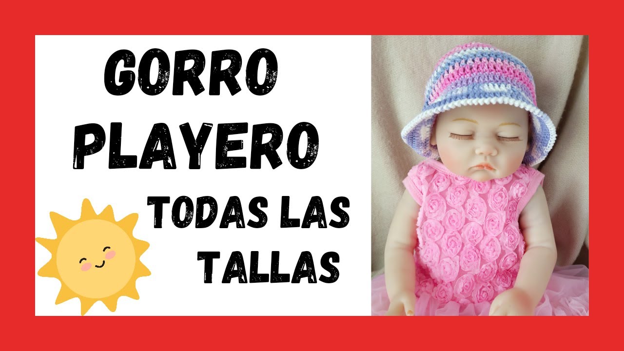 🏖 Gorro de PLAYA a crochet para bebe 2023 Gorro de VERANO a crochet para mujer PASO A PASO 🌅