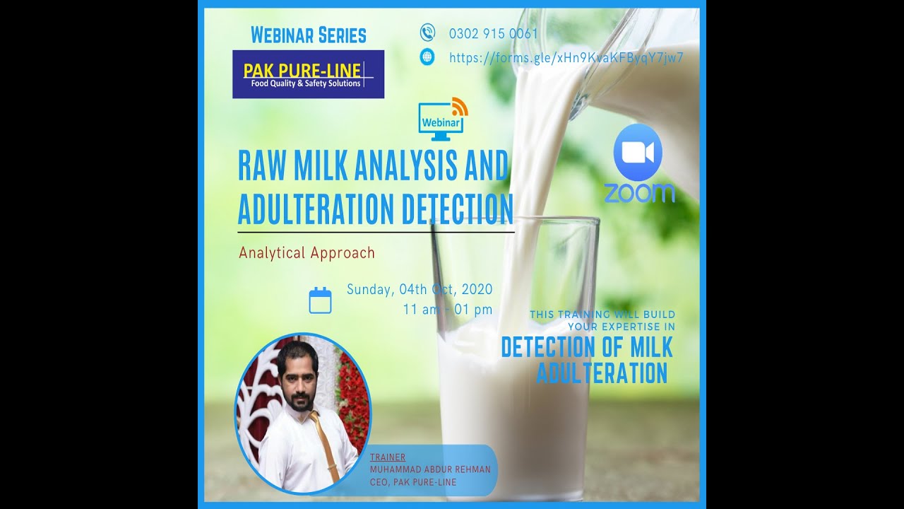 E-Training | Raw Milk Analysis and Adulteration Detection (Analytical Approach)