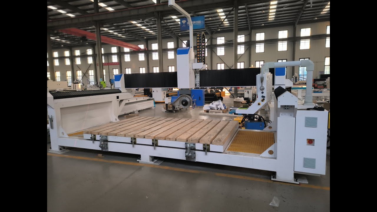 SD251128 5+1 ESA system stone cutting saw testing video.