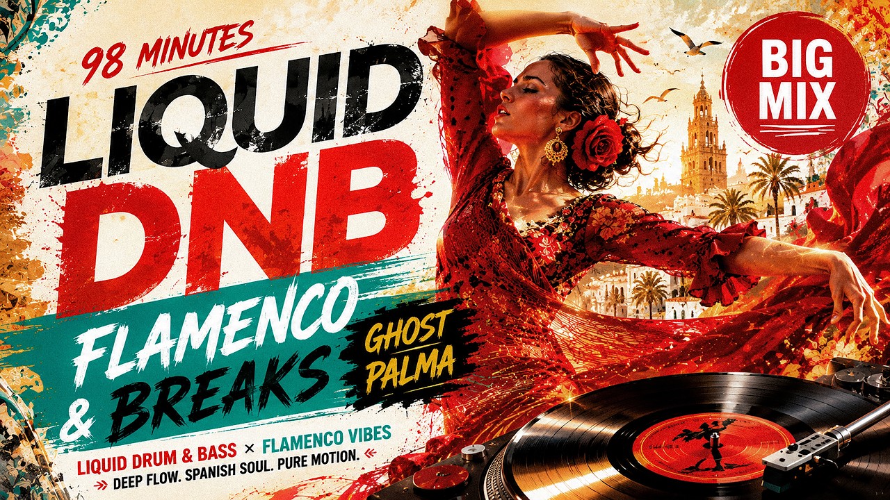 Liquid DnB Big Mix — 98 Min Flamenco Breaks & Ghost Palma | Andalusian Drift | GrooveGeek