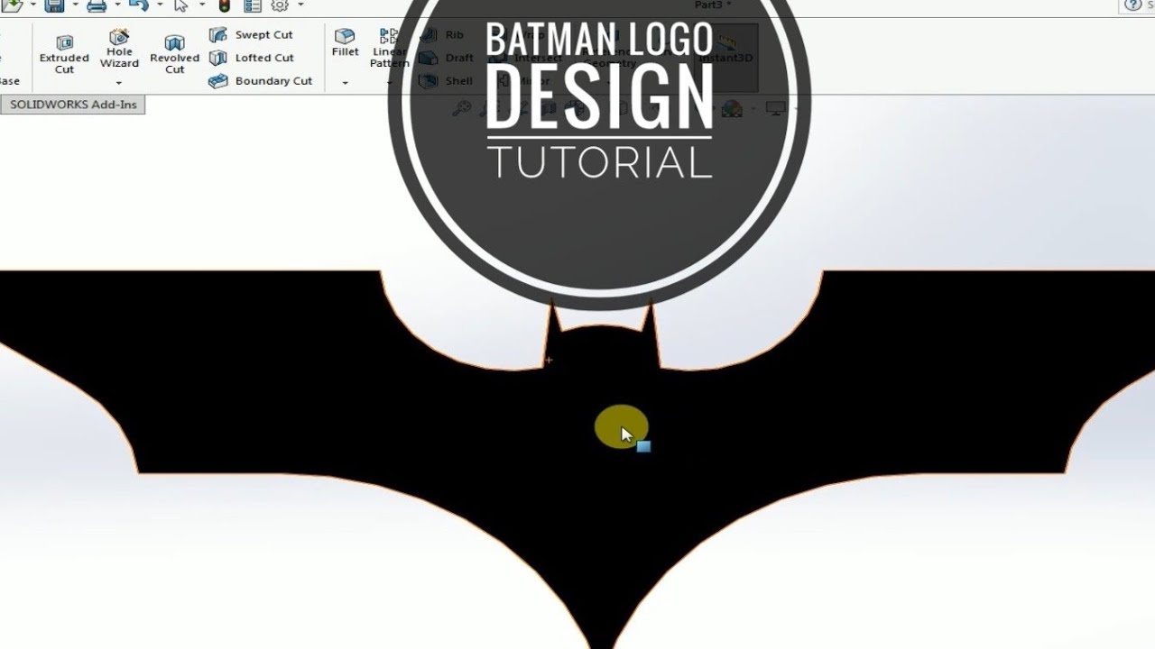 solidWorks tutorial - Batman Logo (Model-1)3D Modeling