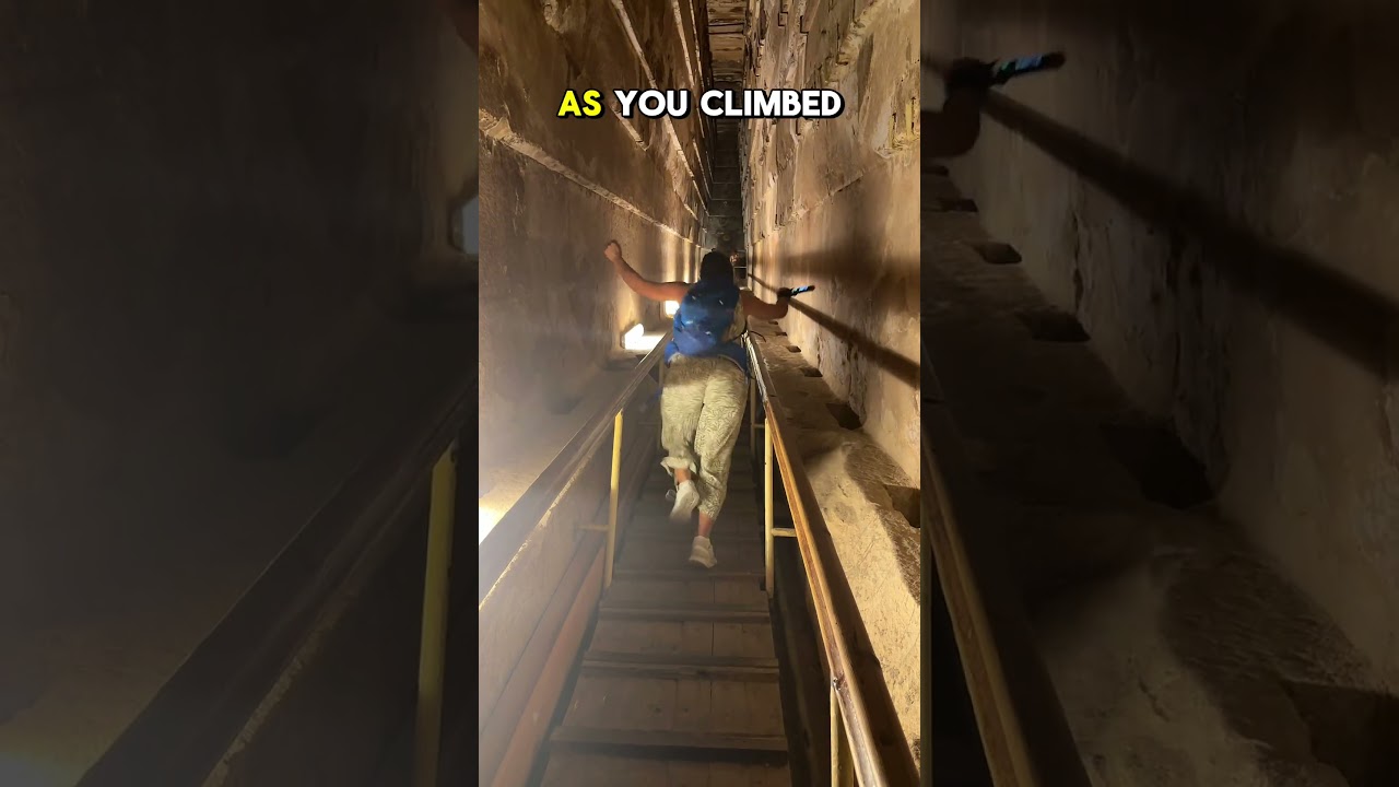 What it&rsquo;s like inside the Great Pyramids of Giza! #pyramidsofegypt #egypt #gizapyramids