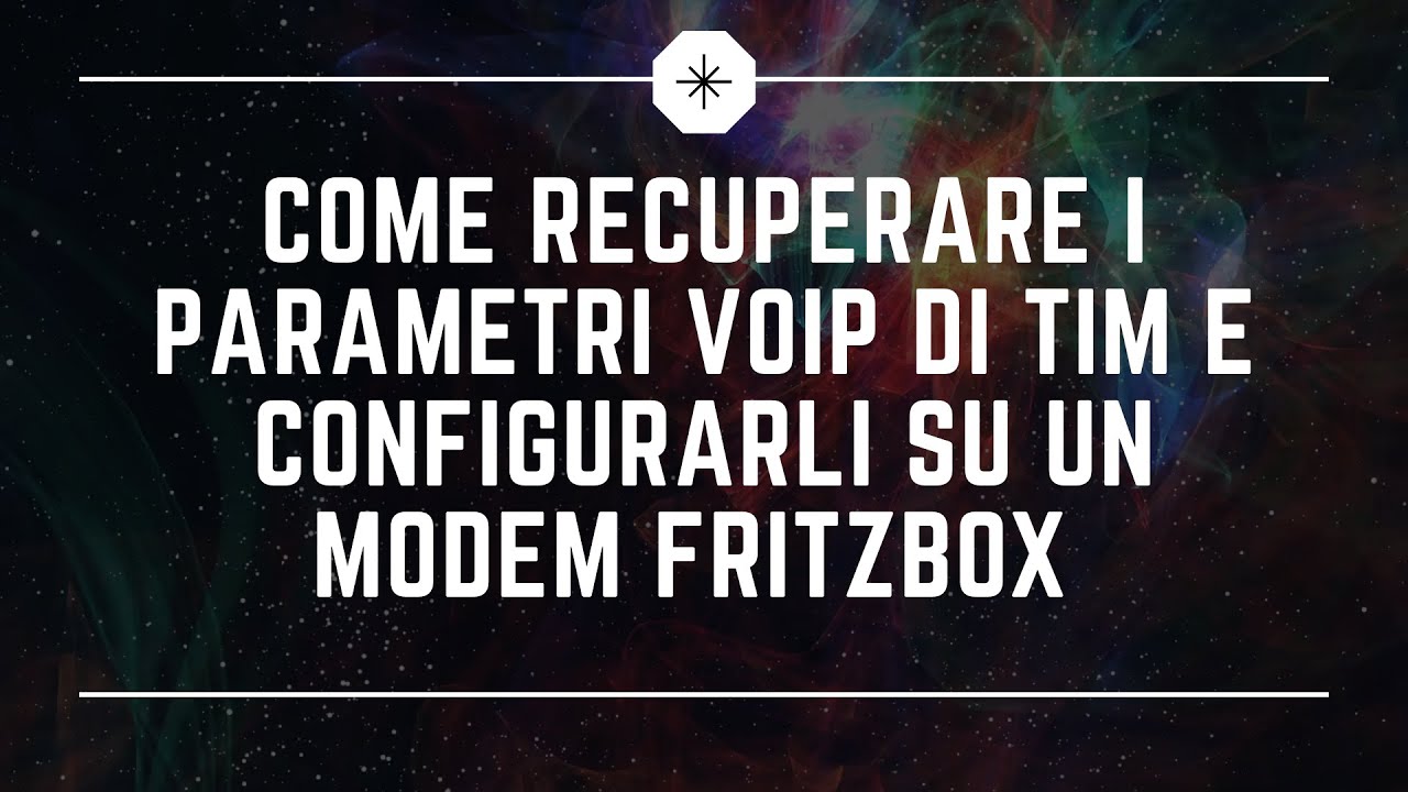 TIM parametri VOIP FritzBox
