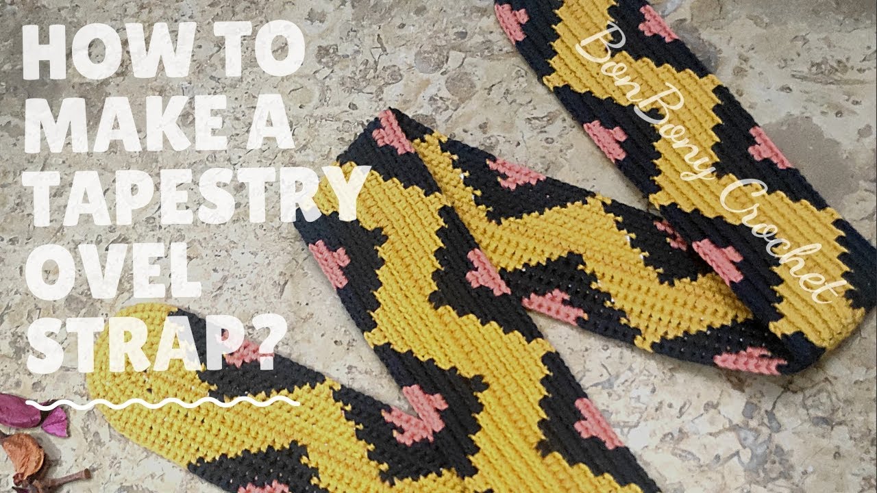 تابستري/كروشيه🌷دراع/حزام بيضاوي تابستري وبدون شراشيب (الجزء ٢) Oval Tapestry Strap  #Bonbony_crochet