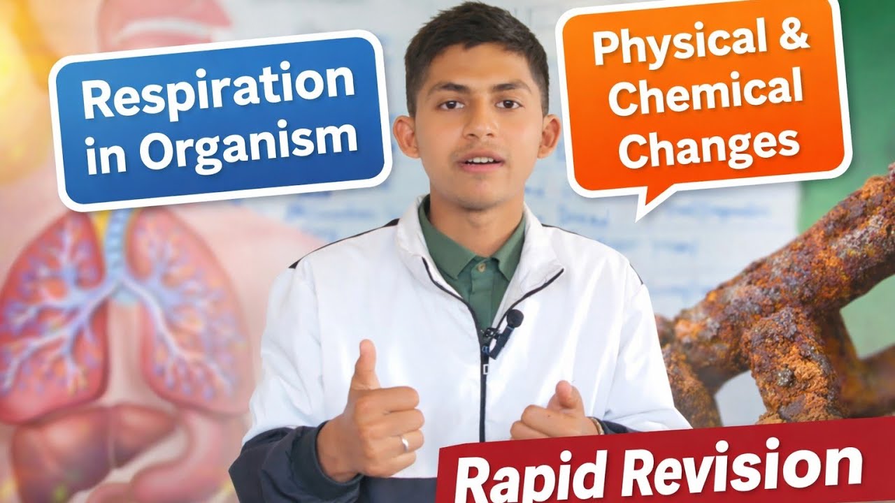 Class 7 Science Rapid Revision | Respiration + Physical & Chemical Changes
