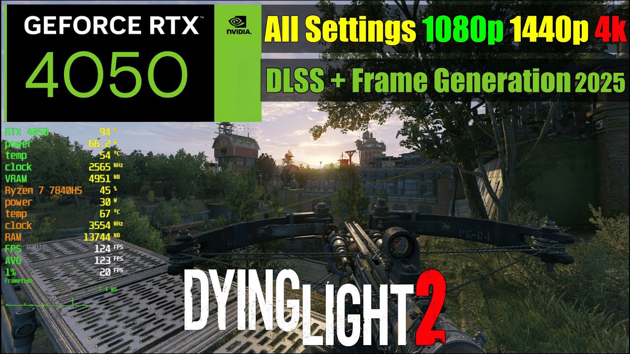 Testing Dying Light 2 on RTX 4050 Laptop (All Settings 1080p 1440p 4k)