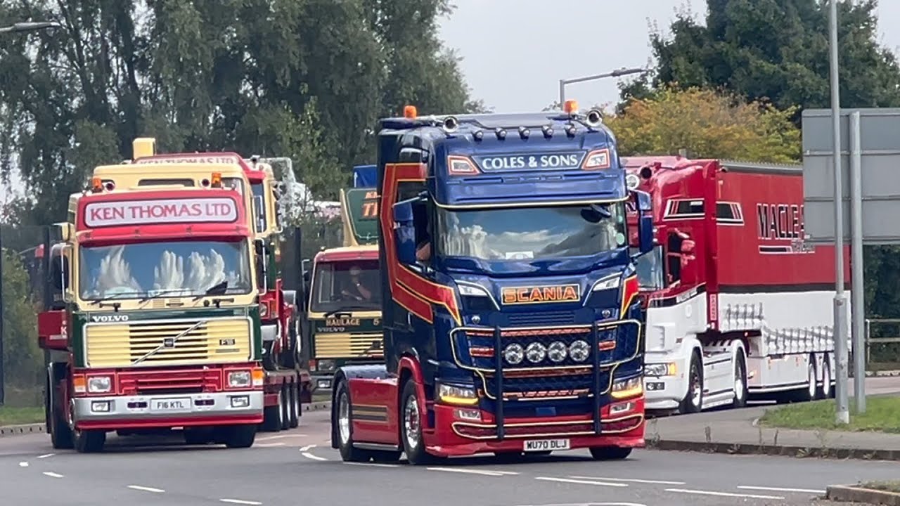 Retro Truck Show 2024 🇬🇧 Warwick UK | Part 2 Scania V8, DAF, Volvo, Renault open pipes sound