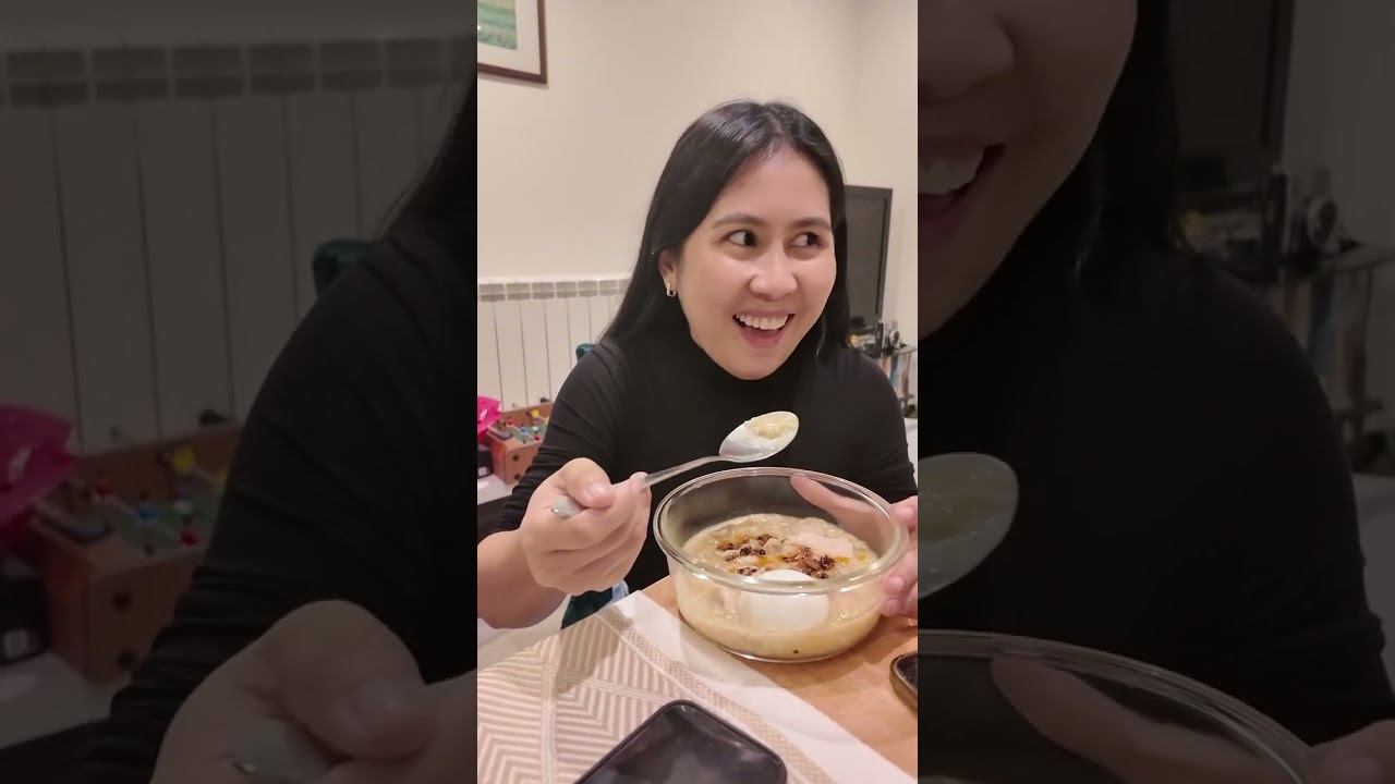 Ang sarap talaga ng arroz caldo #hubbybees