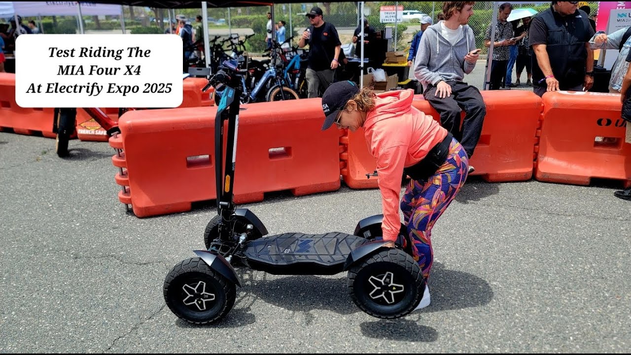Test Riding The Mia Dynamics Four X4 Quad Electric Scooter