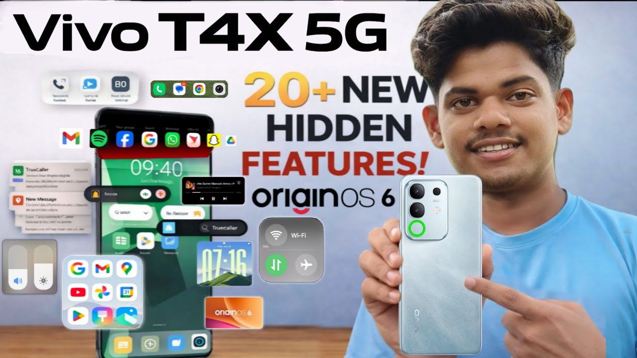 Vivo T4X 5G OriginOS 6 Android 16 20+ New Hidden Features|OriginOS 6 20+ New Features in Vivo T4X 5G