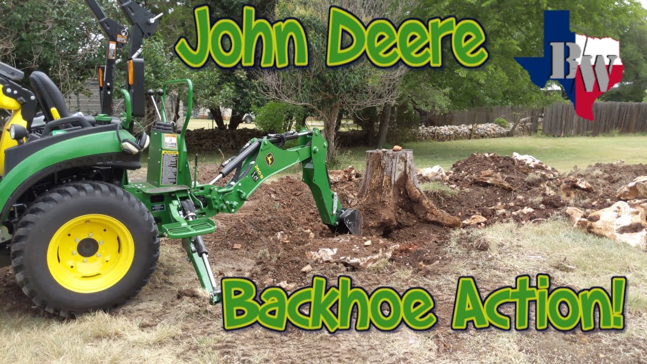 John Deere 1025R 2025R Tractor 260B Backhoe Use and Review