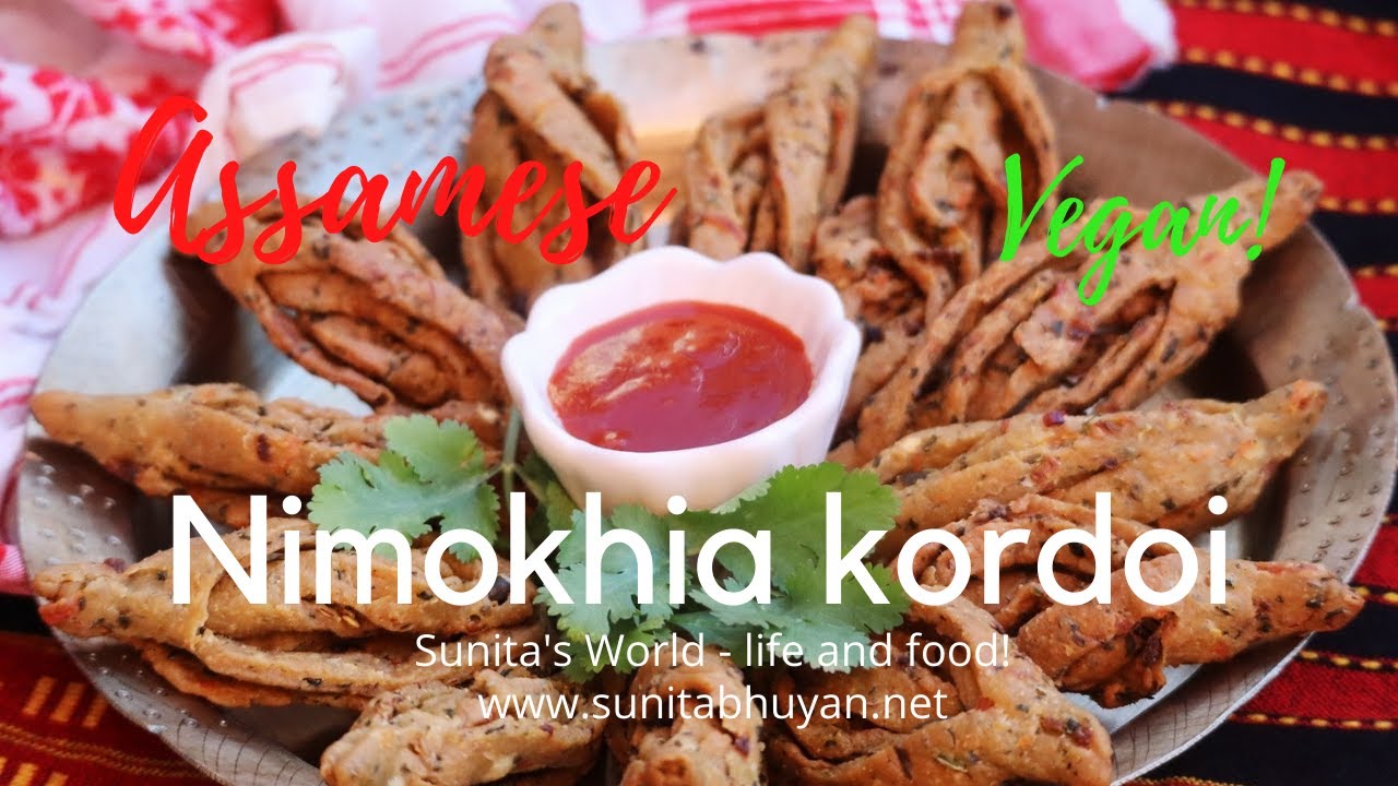 Nimokhia kordoi l Assamese style savoury snack l Bihu recipes l Vegan