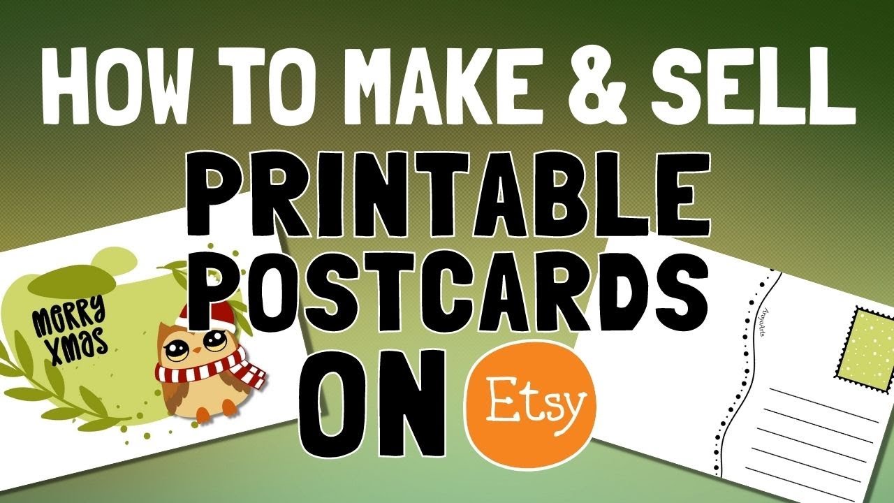 How to Make & Sell Printable Postcards on Etsy (Easy Digital Download Products)