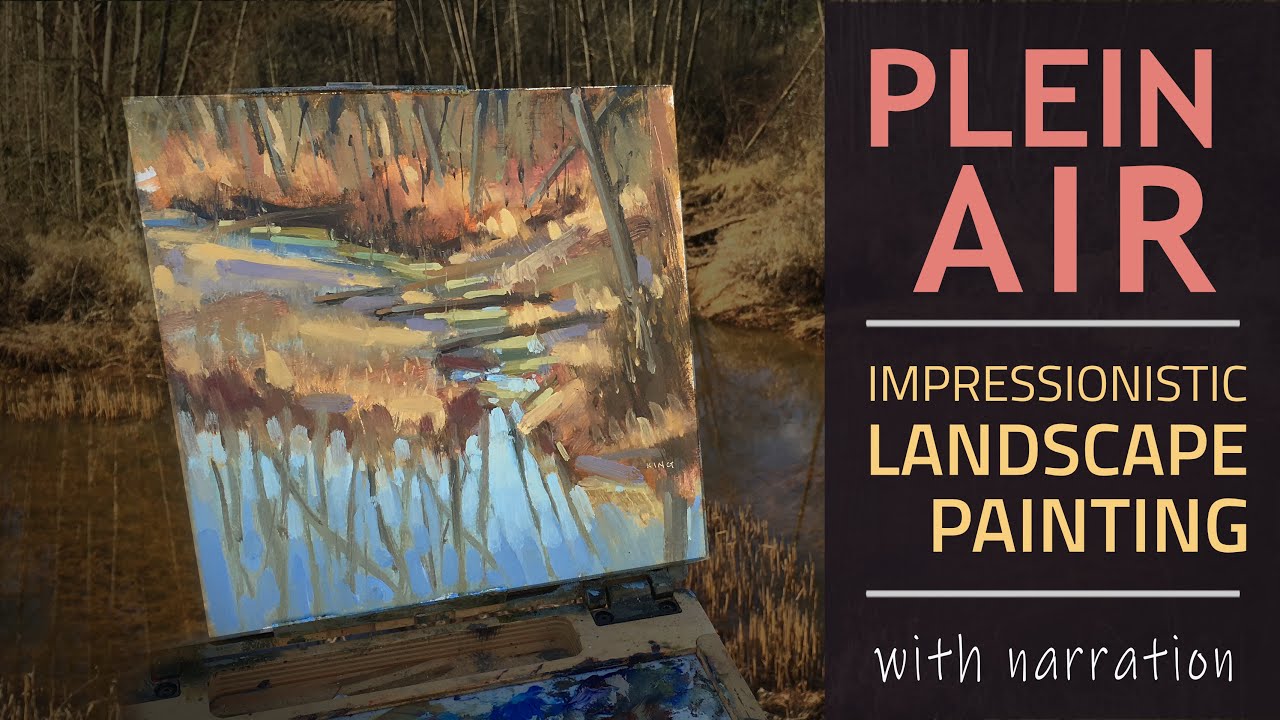 Plein Air Painting a Landscape in Oils :: A Local Marsh in Winter