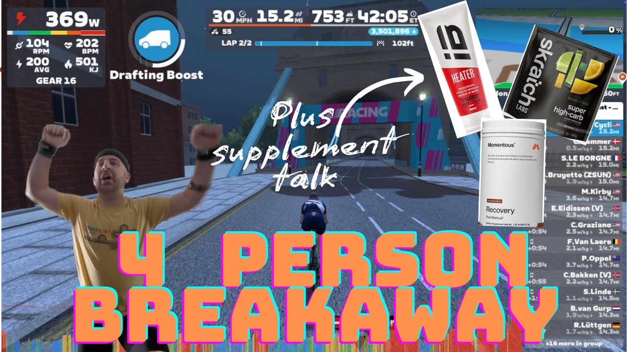 Zwift breakaways never work, right?  Plus supplement talk.